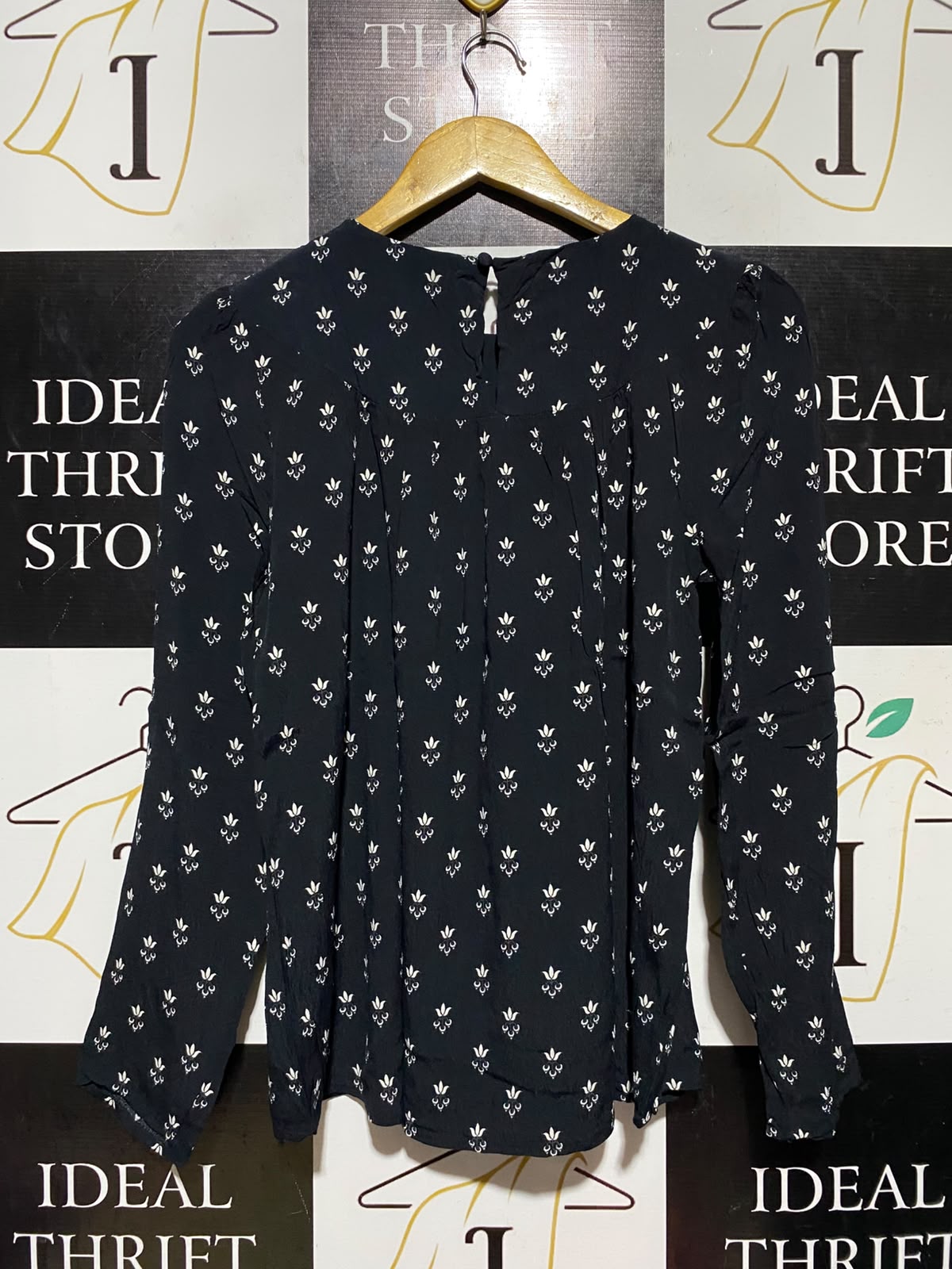 NEXT |S| BUST 18| A18| FLORAL PRINT LONG-SLEEVE BLOUSE