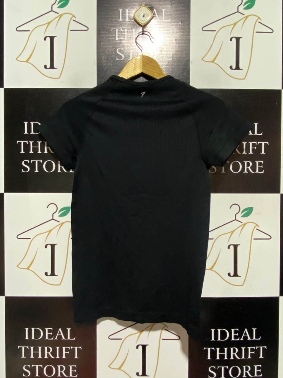 WORK OUT |S| BUST 14| A18| CLASSIC BLACK CREW NECK CASUAL T-SHIRT
