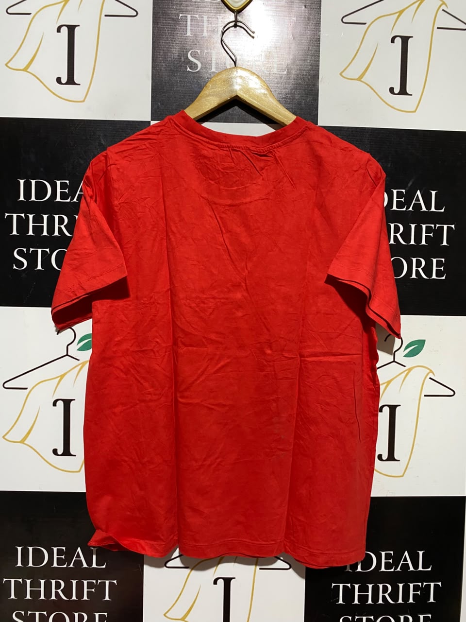 M&S |L| BUST 21| A1| VIBRANT RED BASIC CREW NECK T-SHIRT