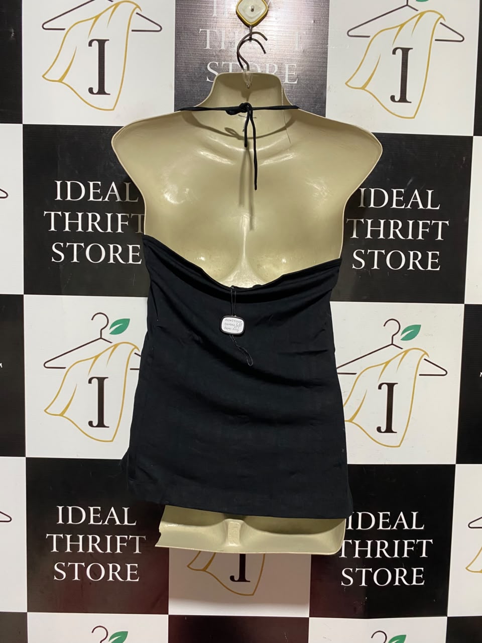 ME EM |S| BUST 15 | A19| BLACK ASYMMETRIC ONE-SHOULDER RUCHED TANK TOP