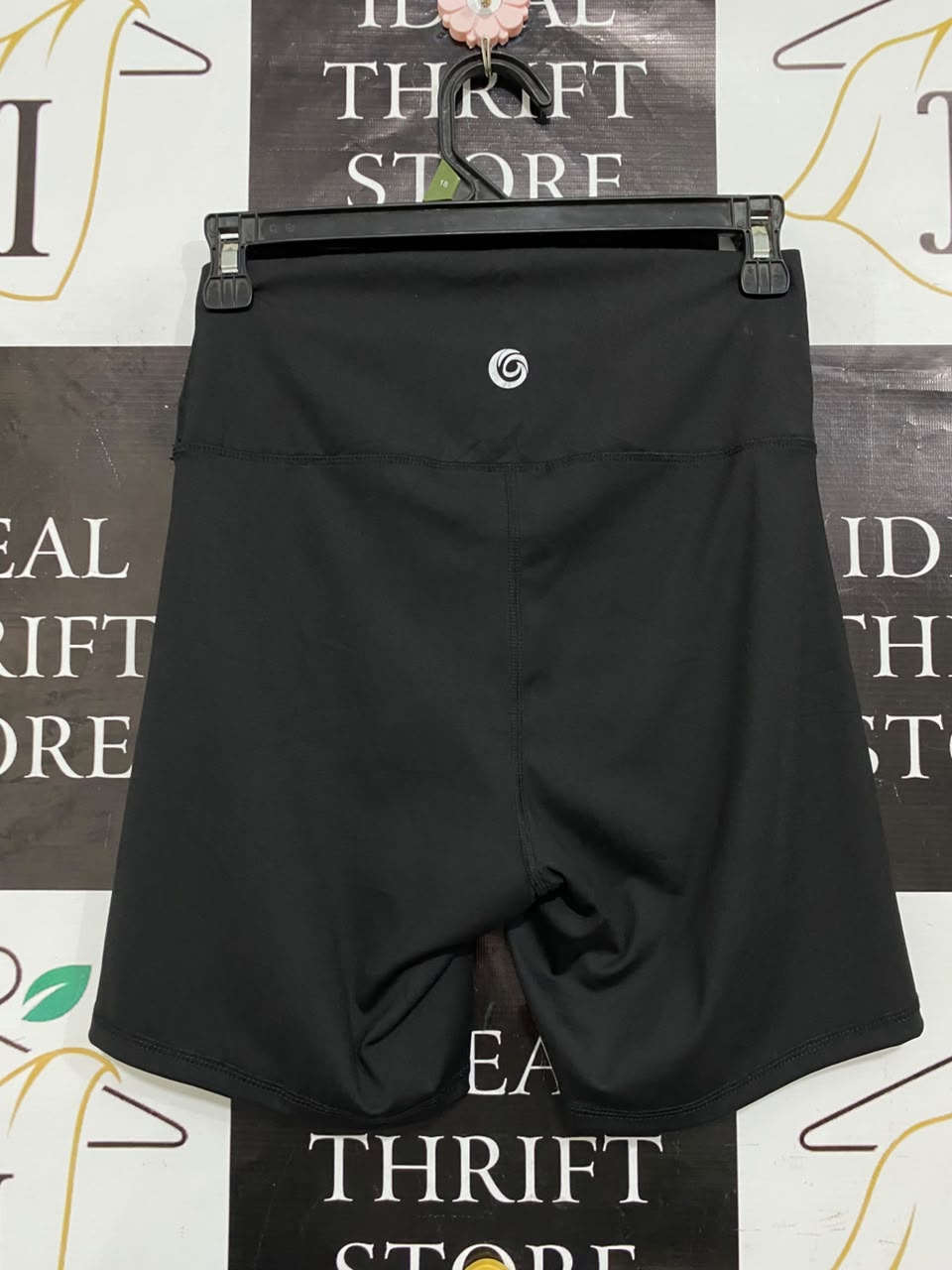 |XS| WAIST 24| A20| WOMEN'S BLACK HIGH WAIST BIKER SHORTS STRETCHY ACTIVEWEAR WORKOUT GYM SHORTS