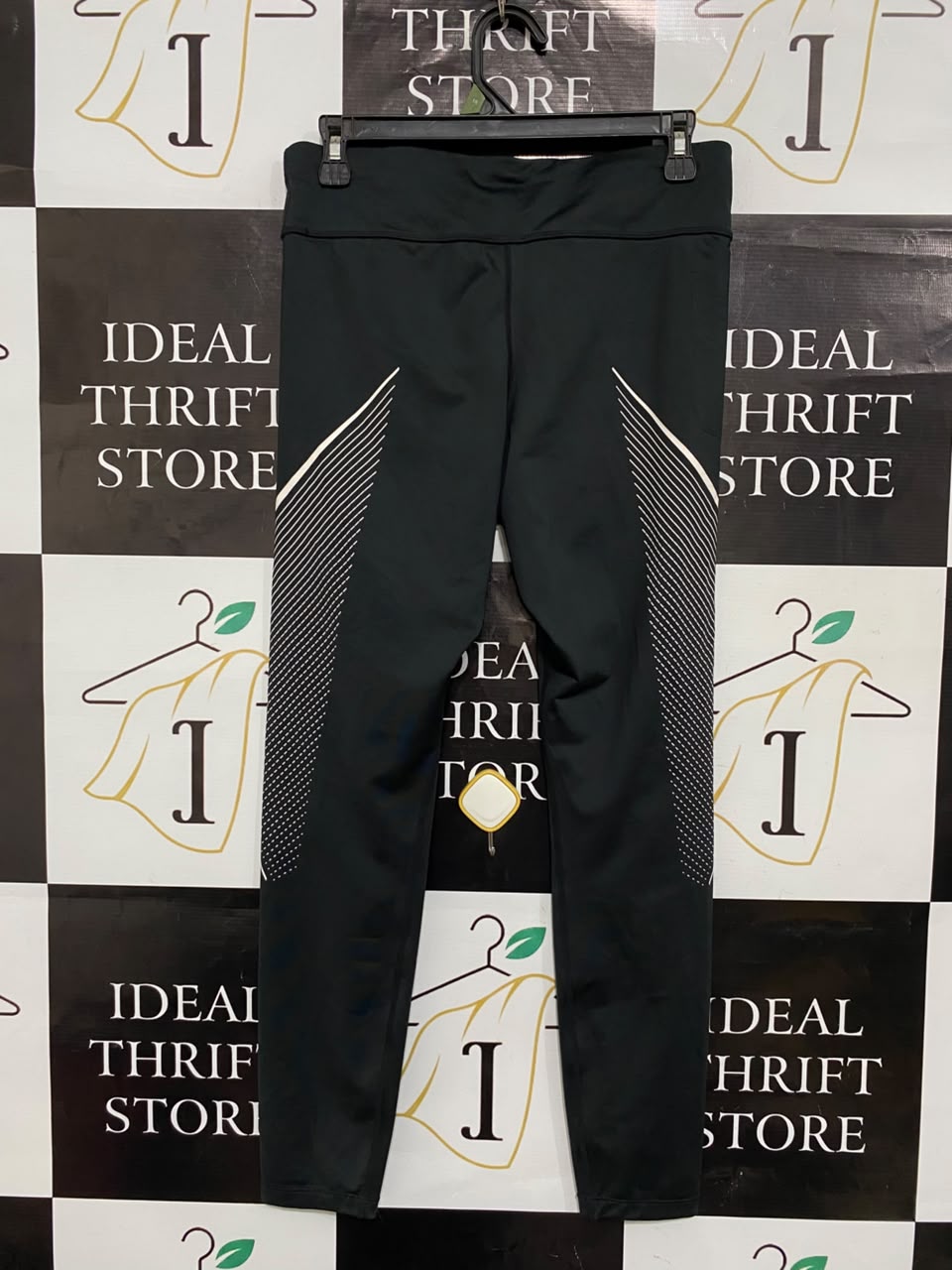 NIKE |M| WAIST 28| A20| BLACK ATHLETIC LEGGINGS REFLECTIVE STRIPE WORKOUT GYM PANTS