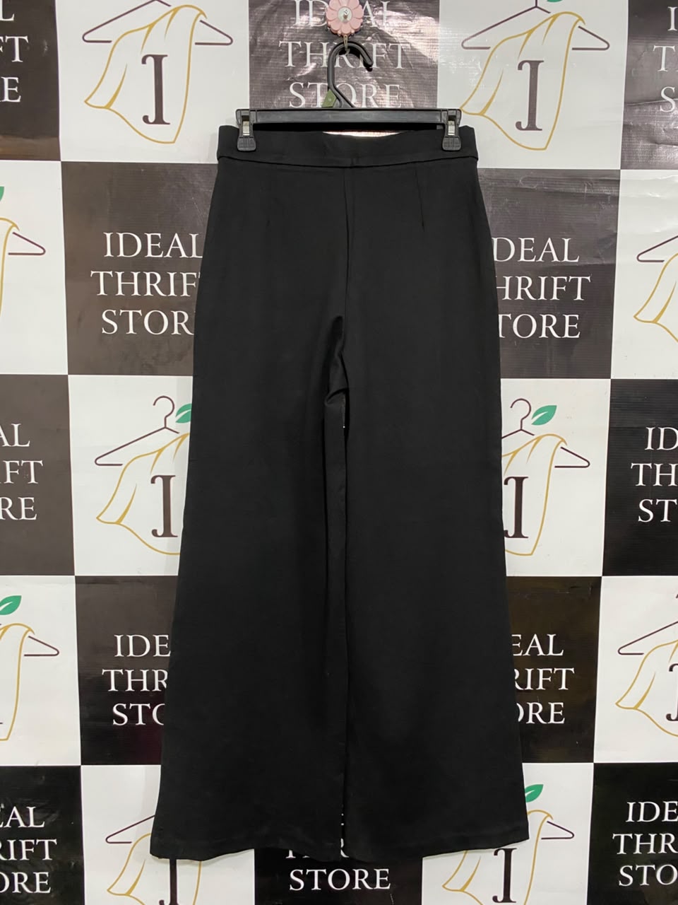 ET VOUS |S| WAIST 27| A21| BLACK FLARE PANTS HIGH WAIST STRETCH TROUSERS CASUAL WORKWEAR BOOTCUT