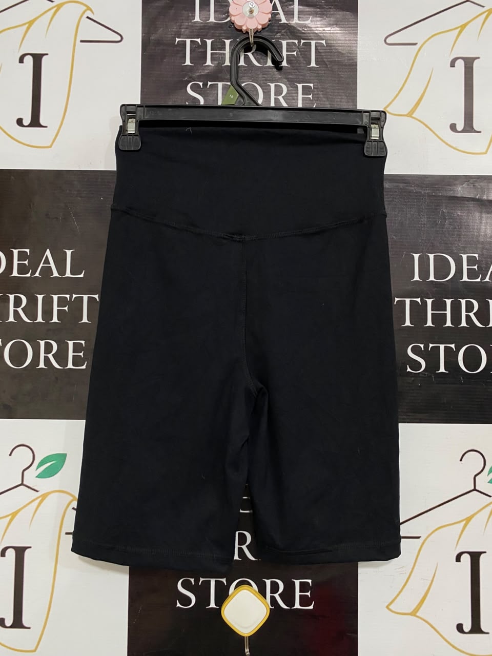 INSPORT |XS| WAIST 22| A22| BLACK HIGH-WAISTED ATHLETIC BIKER SHORTS | INSPORT ACTIVEWEAR FOR WOMEN