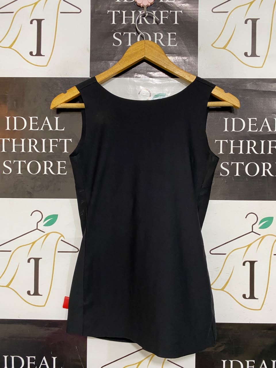 CHICME |S| BUST 14| A22| BLACK WIDE-STRAP SQUARE-NECK SHAPEWEAR CAMI | SEAMLESS TUMMY CONTROL TANK TOP
