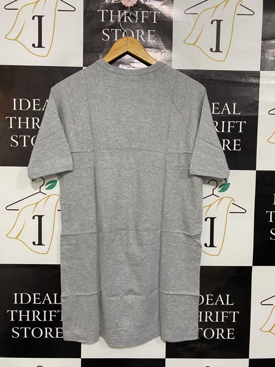 PURE TOUCH |XL| BUST 18| A23| PURE GREY MELANGE CREW NECK SHORT-SLEEVE T-SHIRT | BASIC CASUAL COMFORT TOP