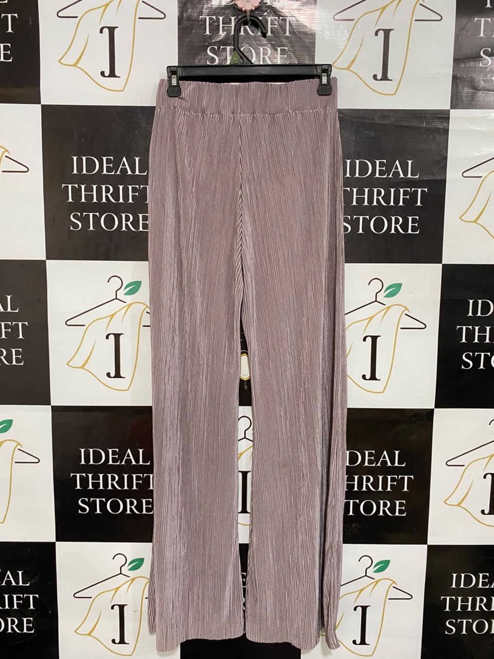 RIVER ISLAND |S| WAIST 26| A24| MAUVE PLEATED WIDE-LEG LOUNGE TROUSERS