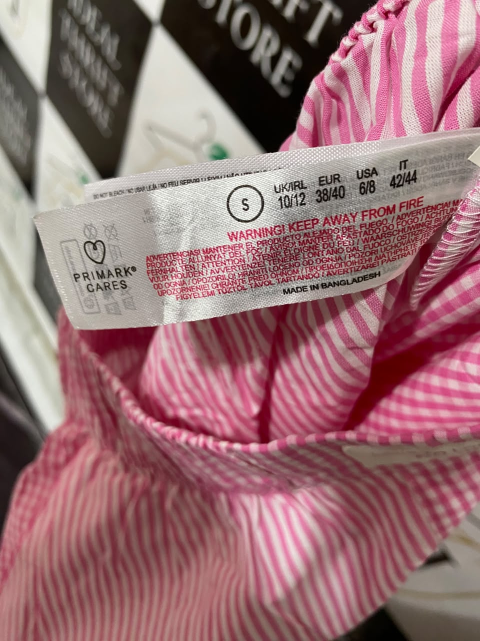 PRIMARK CARES |S| WAIST 28| A24| PINK AND WHITE STRIPED COTTON LOUNGE PANTS