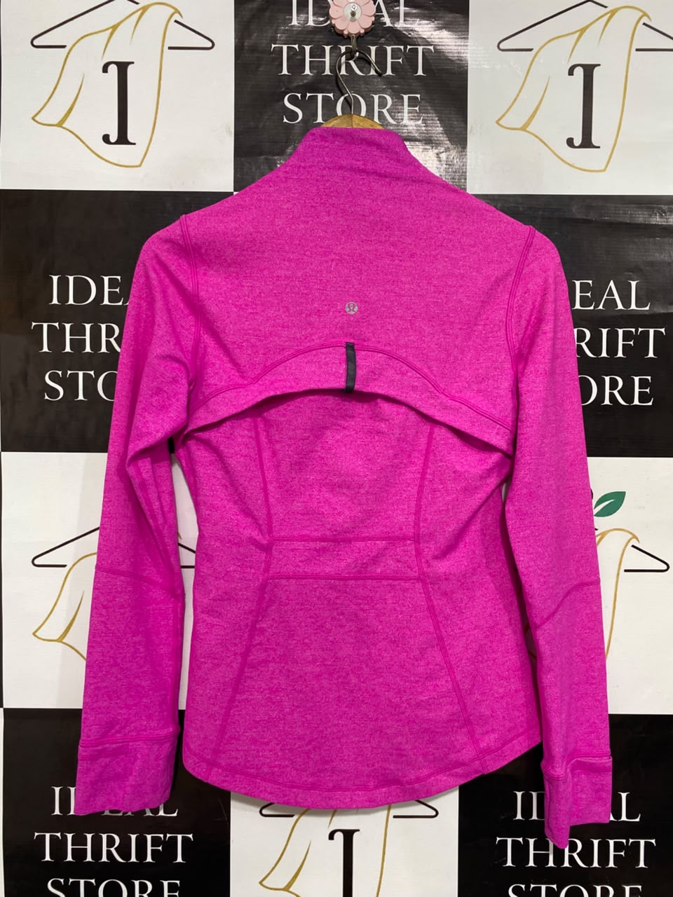 LULULEMON |M| BUST 17| WOMEN'S HOT PINK FULL-ZIP STAND COLLAR ATHLETIC RUNNING JACKET