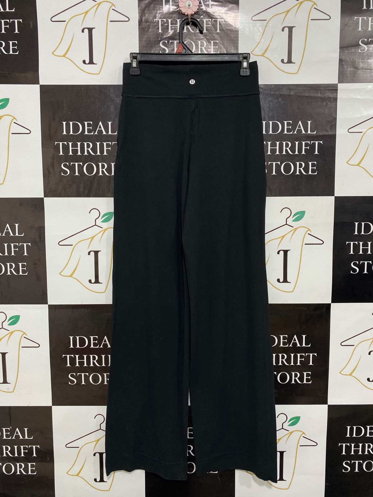 LULULEMON |S| WAIST 26| WOMEN'S BLACK HIGH-WAISTED WIDE-LEG DRAWSTRING ATHLETIC PANTS WITH POCKETS