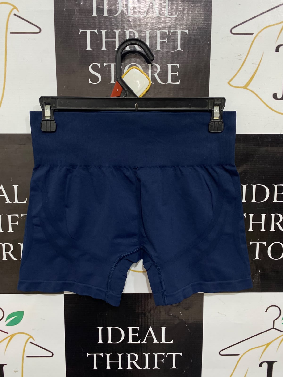 GYMSHARK |S| WAIST 26| WOMEN'S NAVY BLUE SEAMLESS HIGH-WAISTED WORKOUT SHORTS