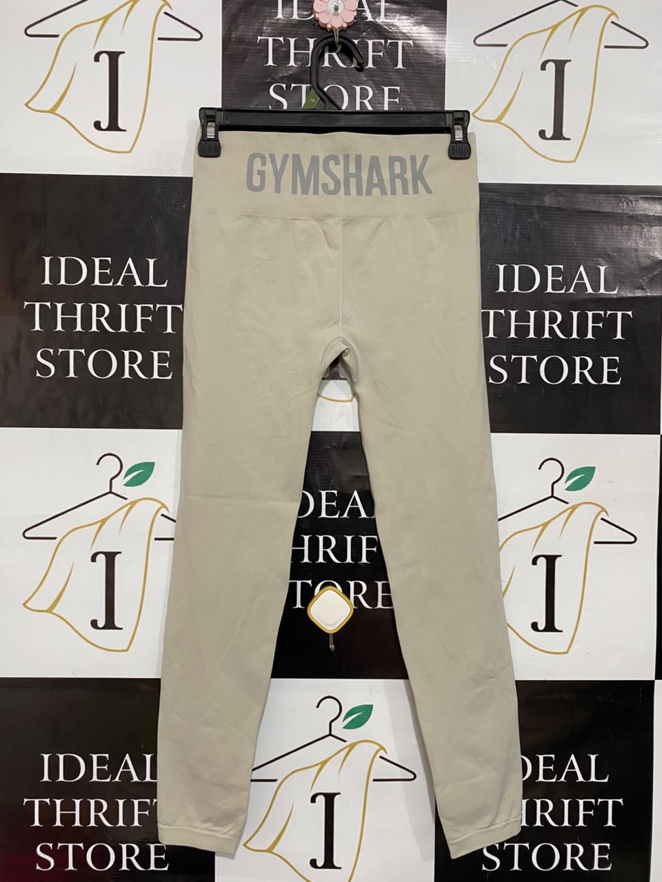 GYMSHARK |XS| WAIST 24| BEIGE SEAMLESS HIGH-WAISTED LEGGINGS
