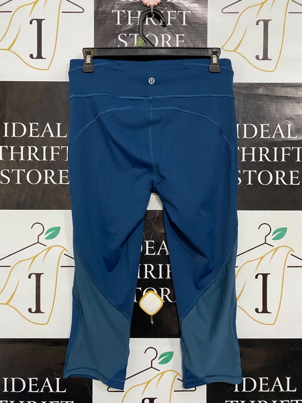 LULULEMON |M| WAIST 28| WOMEN'S TEAL BLUE CROPPED ATHLETIC LEGGINGS CAPRIS ACTIVEWEAR