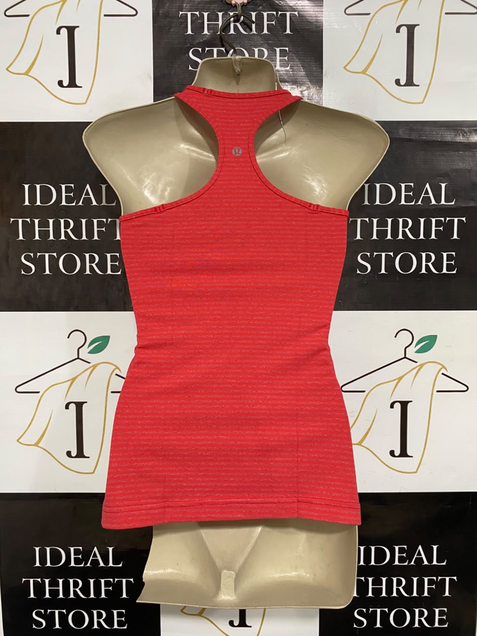 LULULEMON |XS| BUST 12| RED STRIPED ATHLETIC RACERBACK TANK TOP WOMEN'S