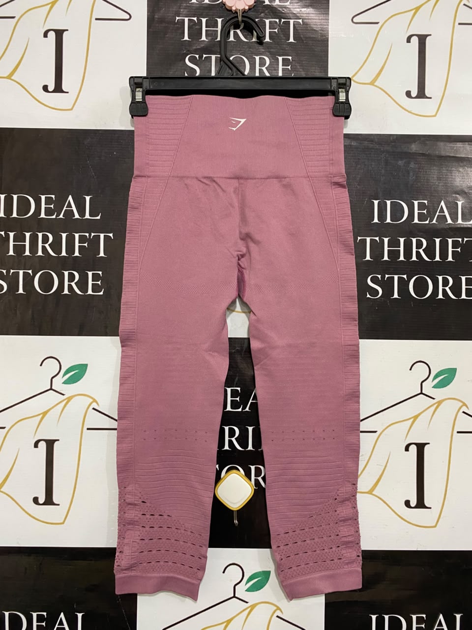 GYMSHARK |XS| WAIST 22| DUSTY PINK SEAMLESS PERFORATED LEGGINGS ACTIVEWEAR