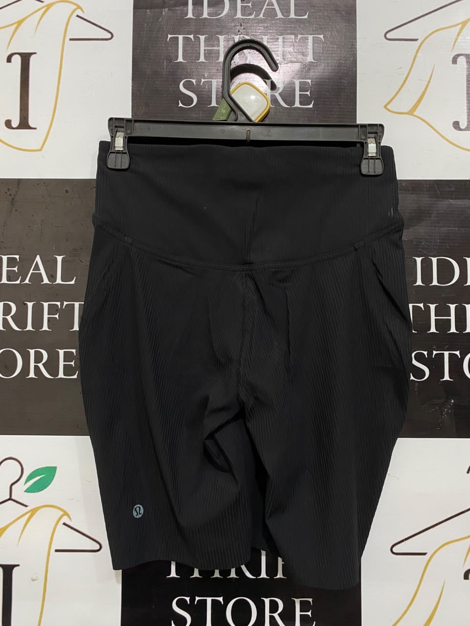 LULULEMON |S| WAIST 26| BLACK HIGH-WAISTED ATHLETIC BIKER SHORTS ACTIVEWEAR