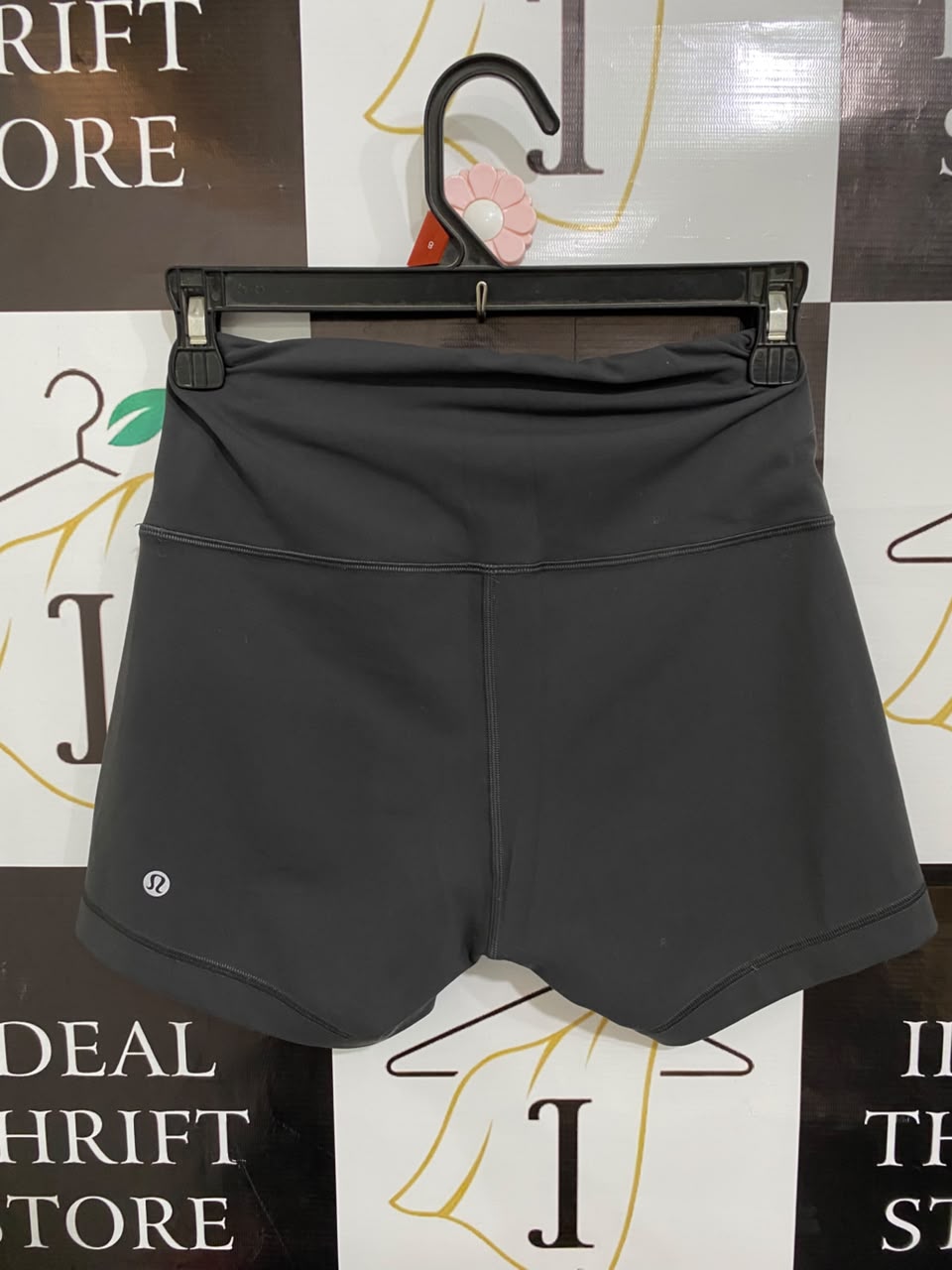 LULULEMON |XS| WAIST 24| CHARCOAL GREY HIGH-WAISTED ATHLETIC YOGA HOT SHORTS ACTIVEWEAR