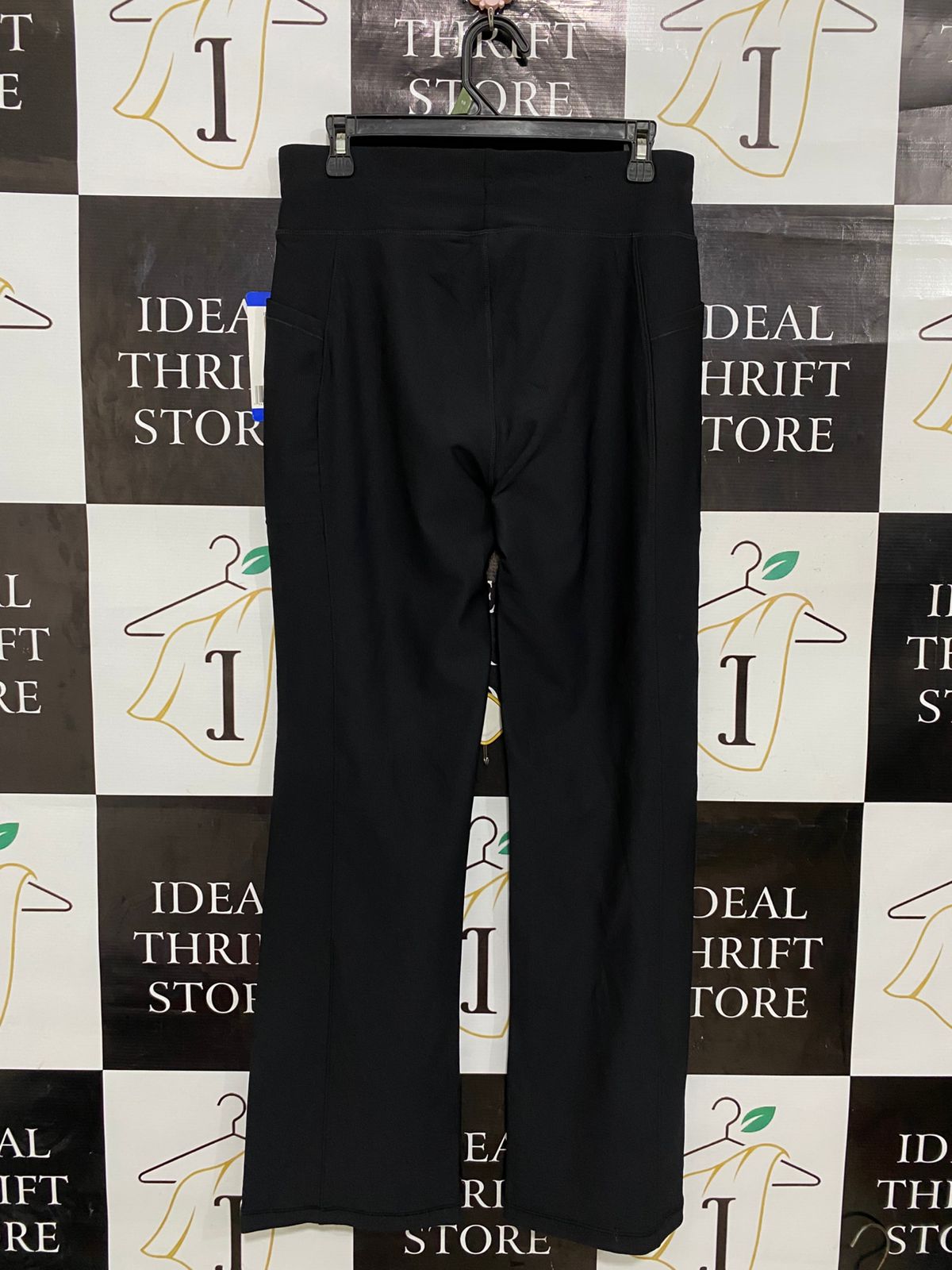 COOL |L| WAIST 30| A29| BLACK ATHLETIC DRAWSTRING COMFORT WIDE-LEG LOUNGE PANTS