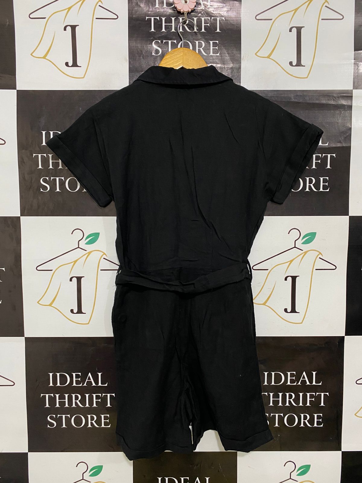 NEW LOOK |M| BUST FREE| A32| BLACK UTILITY SHORT JUMPSUIT