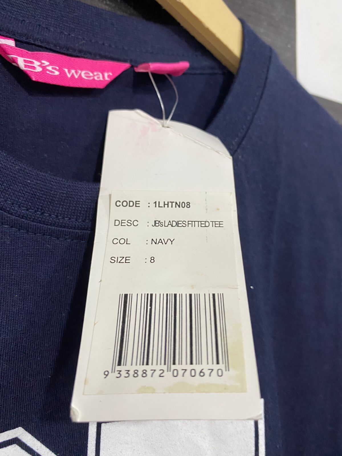 JBS WEAR |S| BUST 15| A31| NAVY BLUE "05 MILLENNIUM HEALTH CLUB" GRAPHIC T-SHIRT