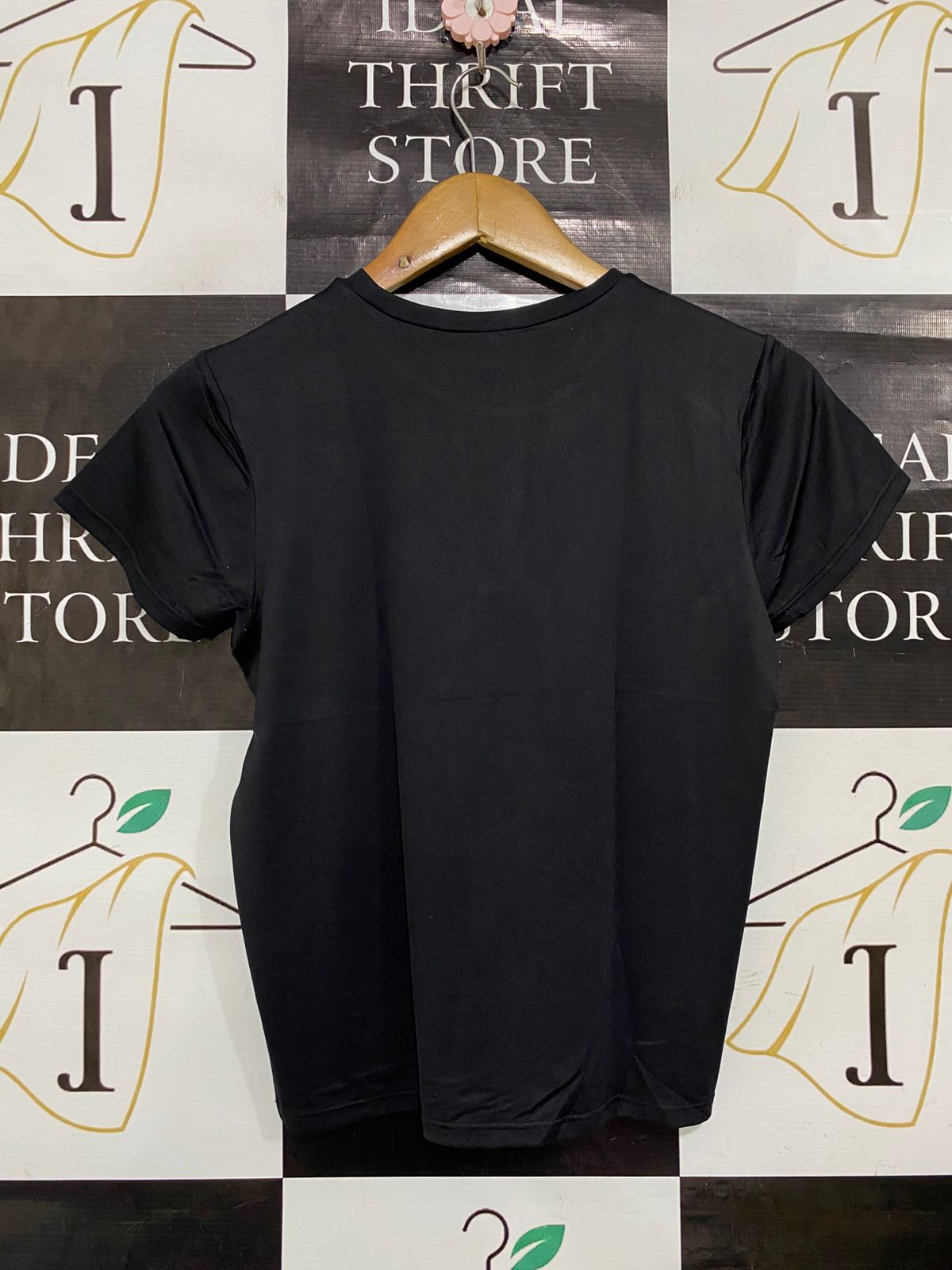 ANKO |S| BUST 16| A31| BLACK BASIC SHORT-SLEEVE T-SHIRT
