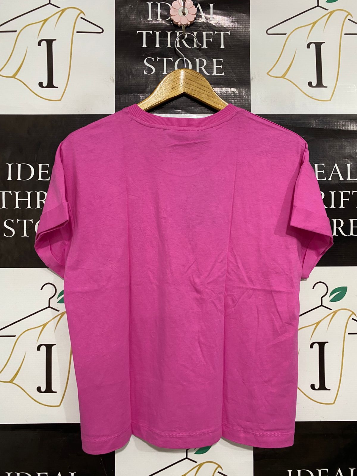 DECJUBA |M/L| BUST 19| A32| HOT PINK BOXY-FIT CASUAL SHORT-SLEEVE T-SHIRT