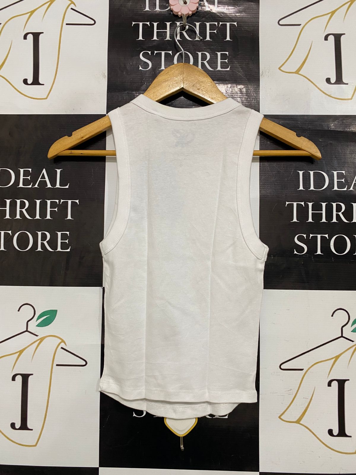 OR |S| BUST 11| A33| OLIVIA RODRIGO WHITE GRAPHIC RIBBED TANK TOP