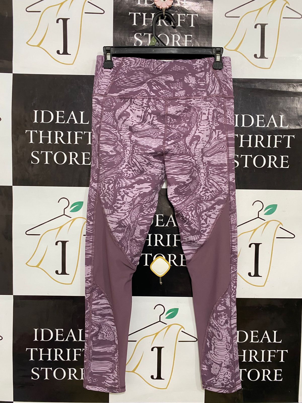 UNDER ARMOUR |M| WAIST 27| A33| MAUVE & PINK ABSTRACT TIE-DYE ACTIVEWEAR LEGGINGS