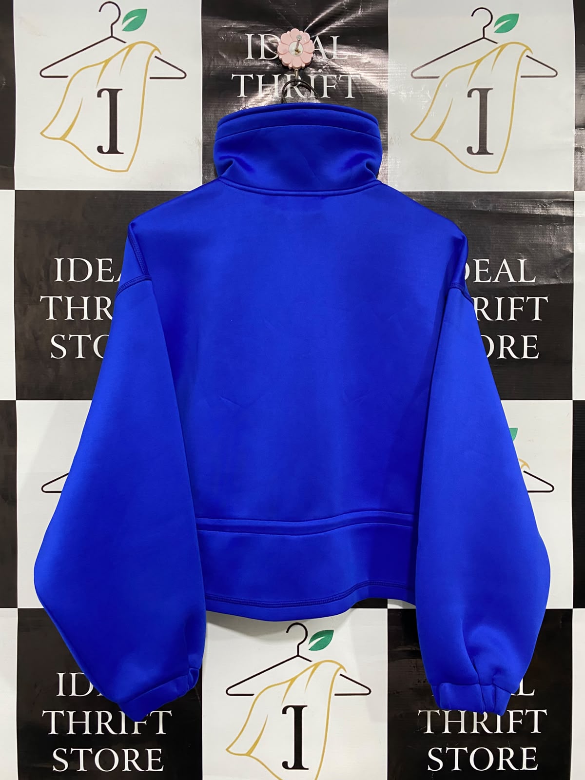 ZARA |M| BUST 21| A35| ROYAL BLUE TECHWEAR ZIP-UP STAND-COLLAR CROPPED JACKET