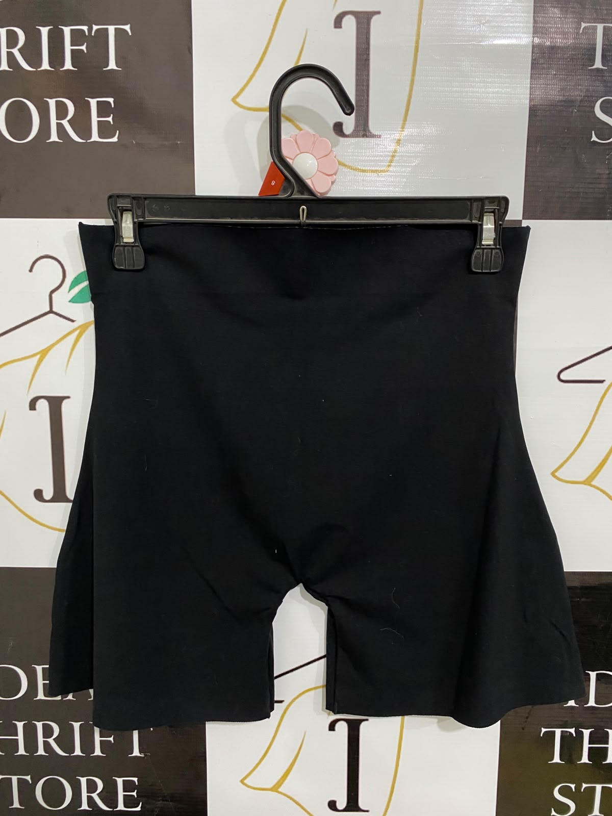 AMBRA |S| WAIST 26| A36| BLACK HIGH-WAISTED SHAPEWEAR COMPRESSION WAISTED SHORTS