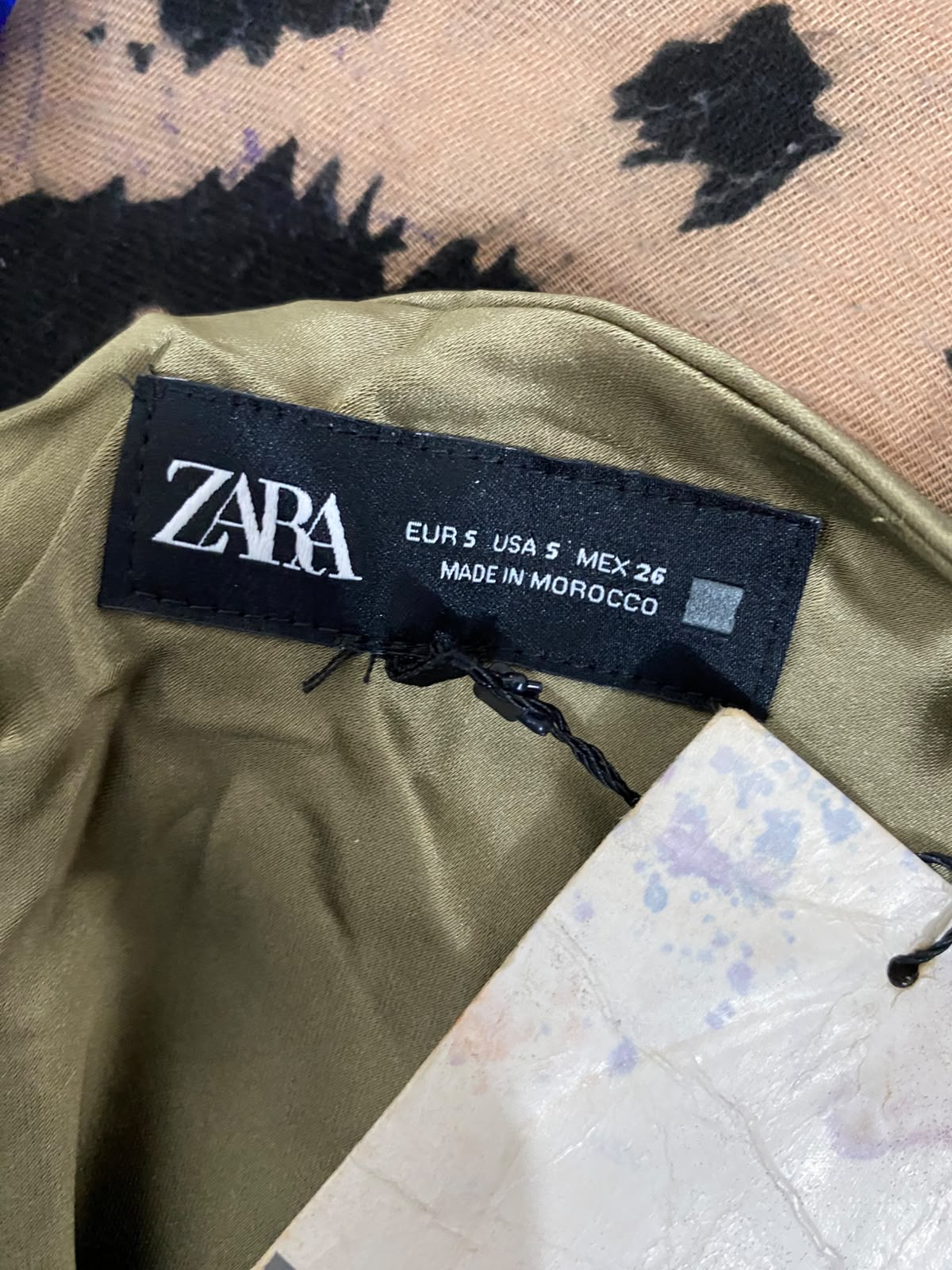 ZARA |S| BUST 16| A37| OLIVE GREEN SATIN COWL-NECK HALTER RUCHED MAXI DRESS