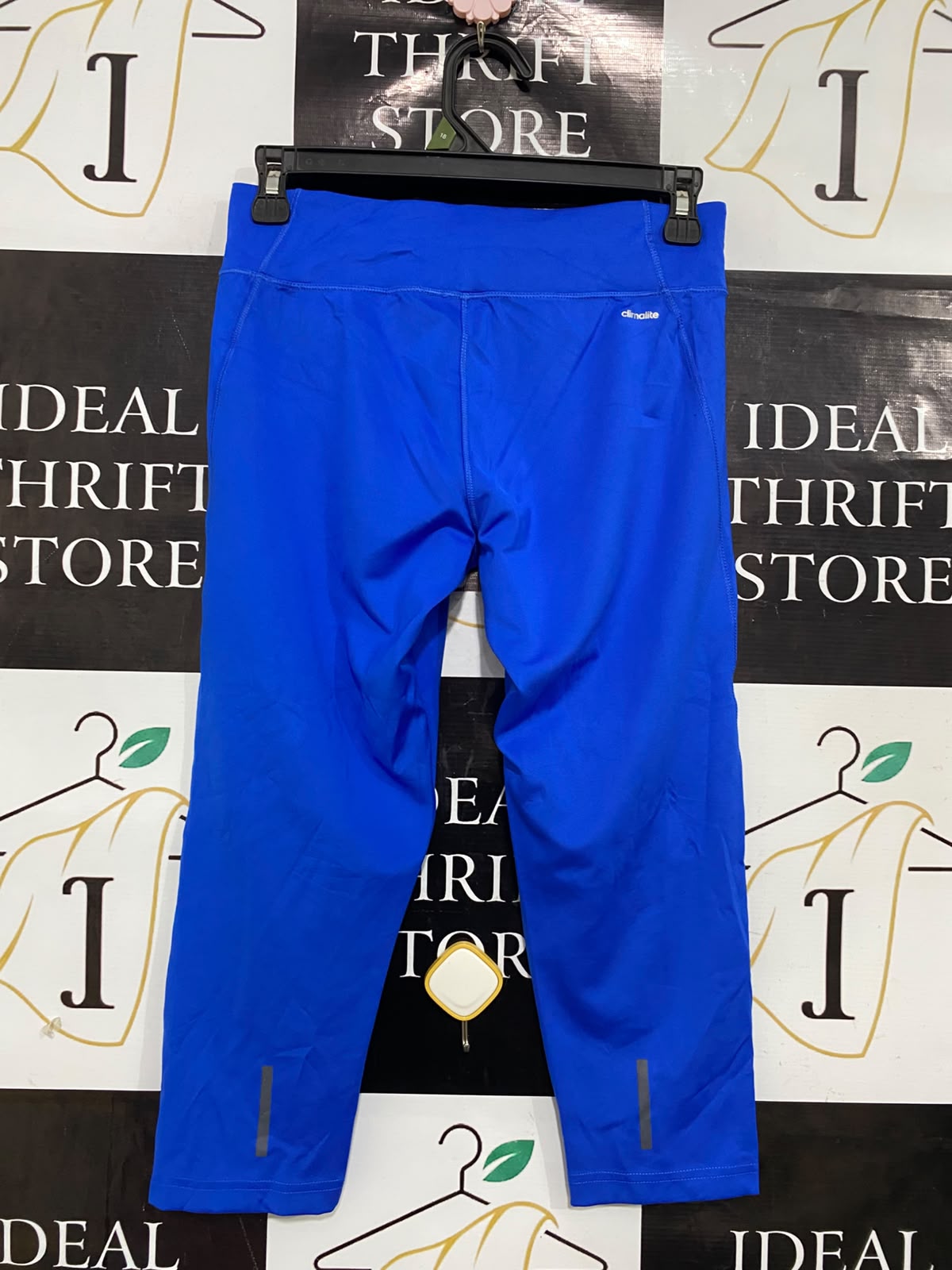 ADDIAS |S| WAIST 26| A38| ROYAL BLUE CROPPED ATHLEISURE PERFORMANCE LEGGINGS