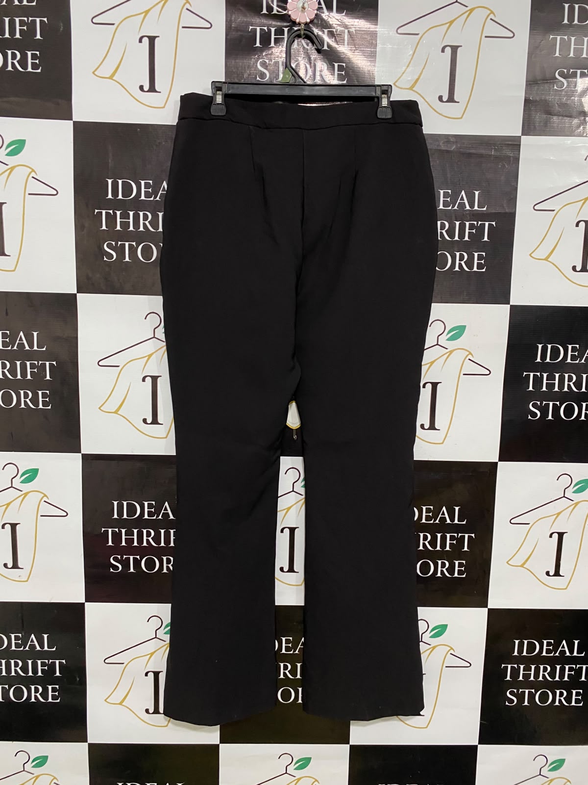 RIVER ISLAND |L| WAIST 32| A42| BLACK TAILORED SEAMED UTILITY TROUSERS