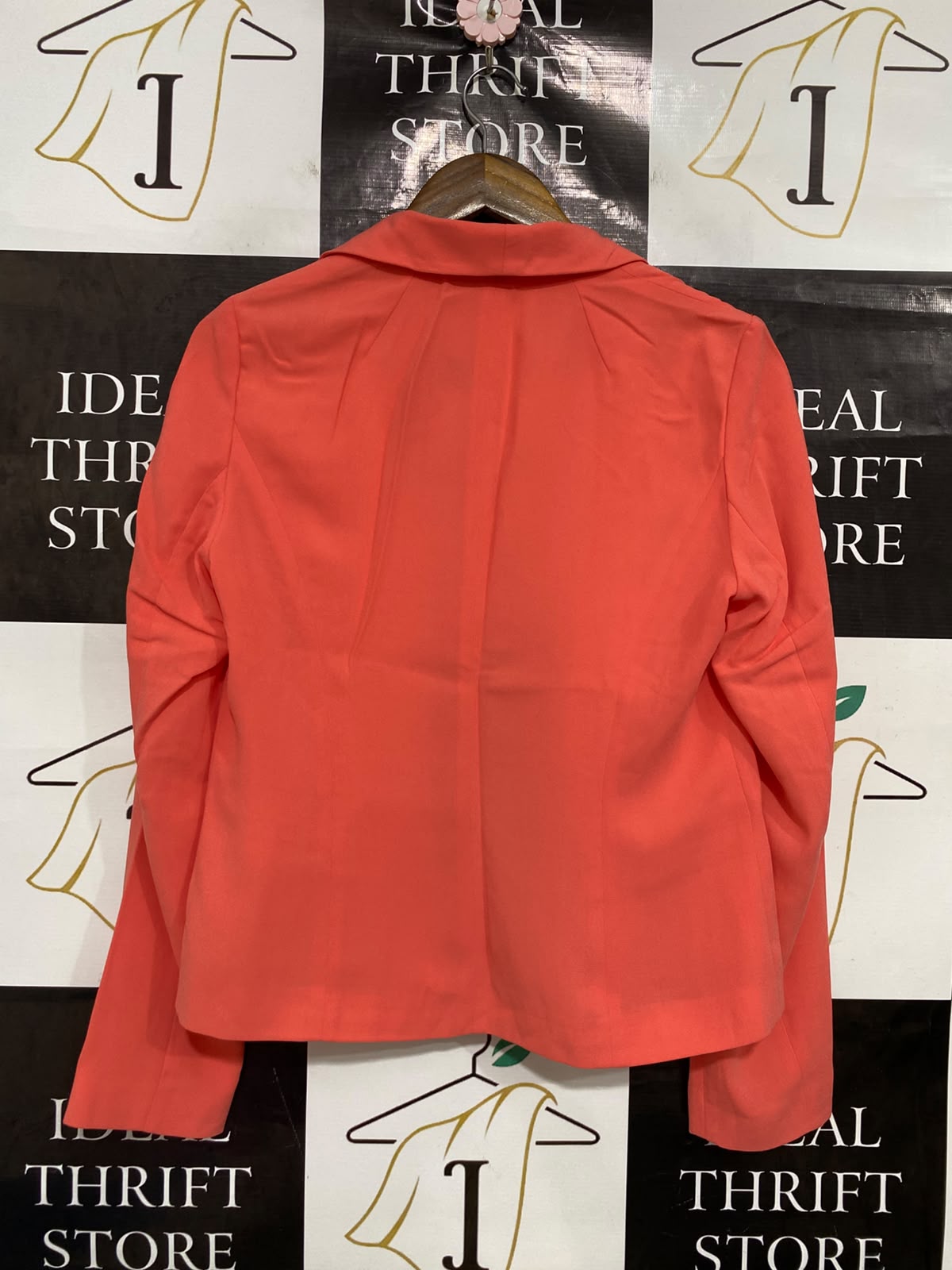 NEW LOOK |M| BUST 18| A44| CORAL OPEN-FRONT TAILORED UTILITY BLAZER