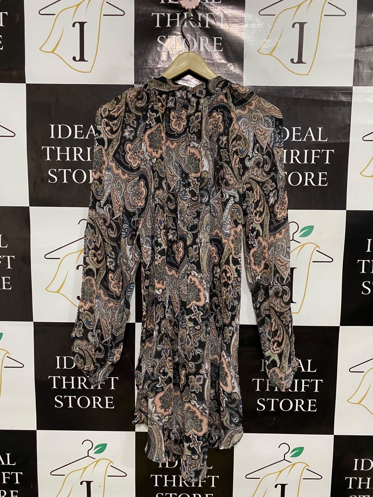 CAROLINE MORGAN |M| BUST 21| A46| PAISLEY-PRINT TECHNICAL UTILITY MINI DRESS