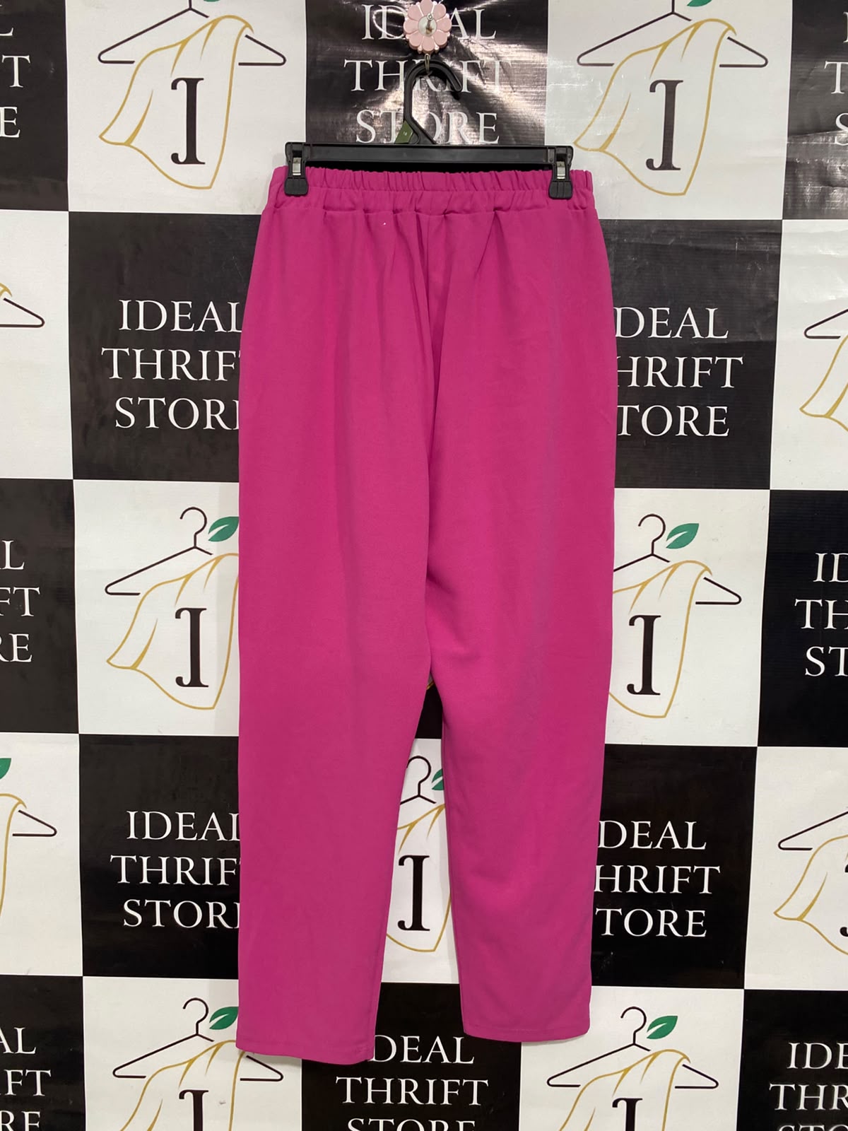 NEW LOOK |M| WAIST 28| A45| BRIGHT PINK TAILORED HIGH-WAISTED TECHNICAL UTILITY TROUSERS