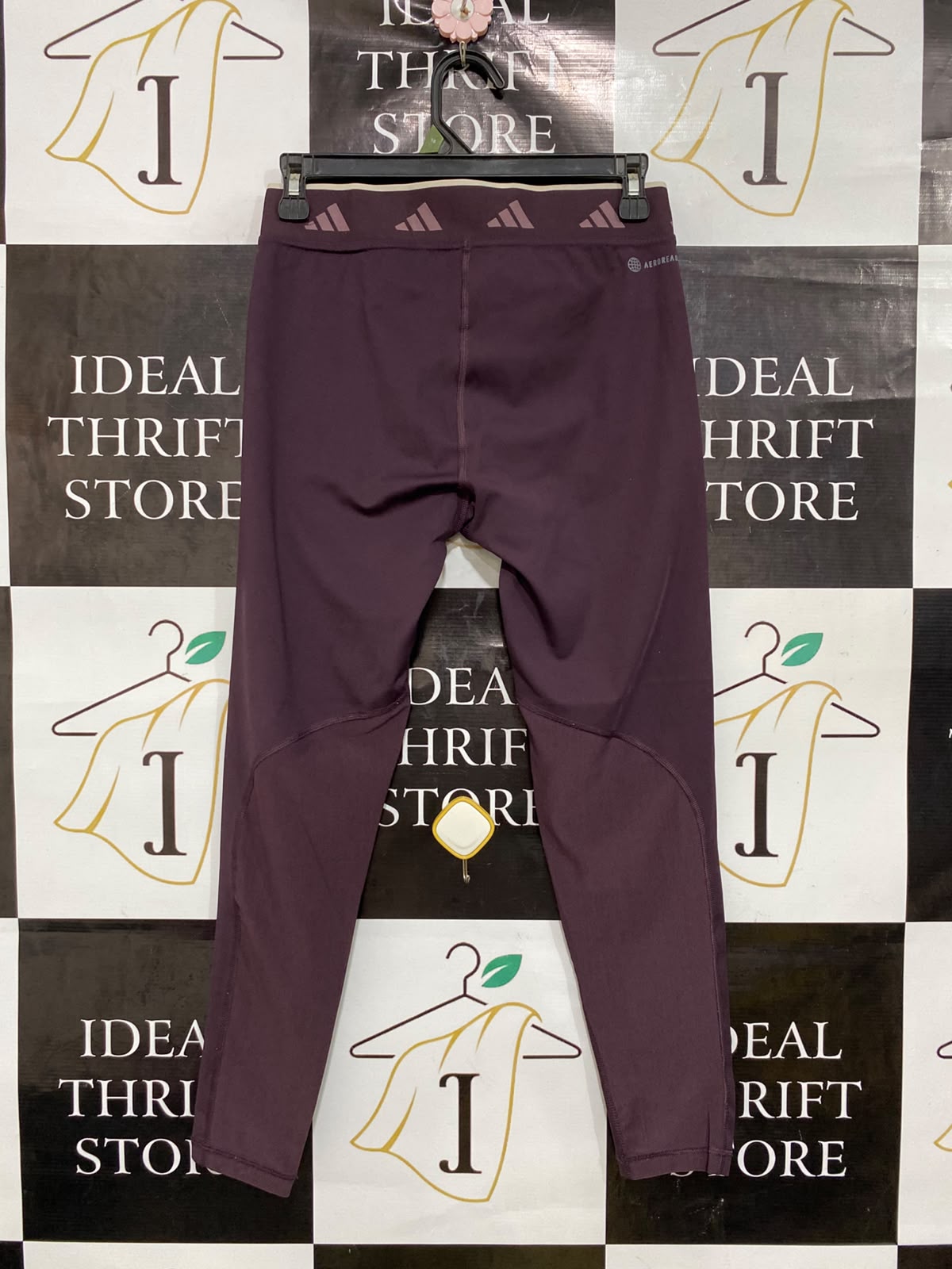 ADIDAS |M| WAIST 26| A45| BURGUNDY TECHFIT CROSS-WAISTBAND TECHNICAL PERFORMANCE UTILITY LEGGINGS