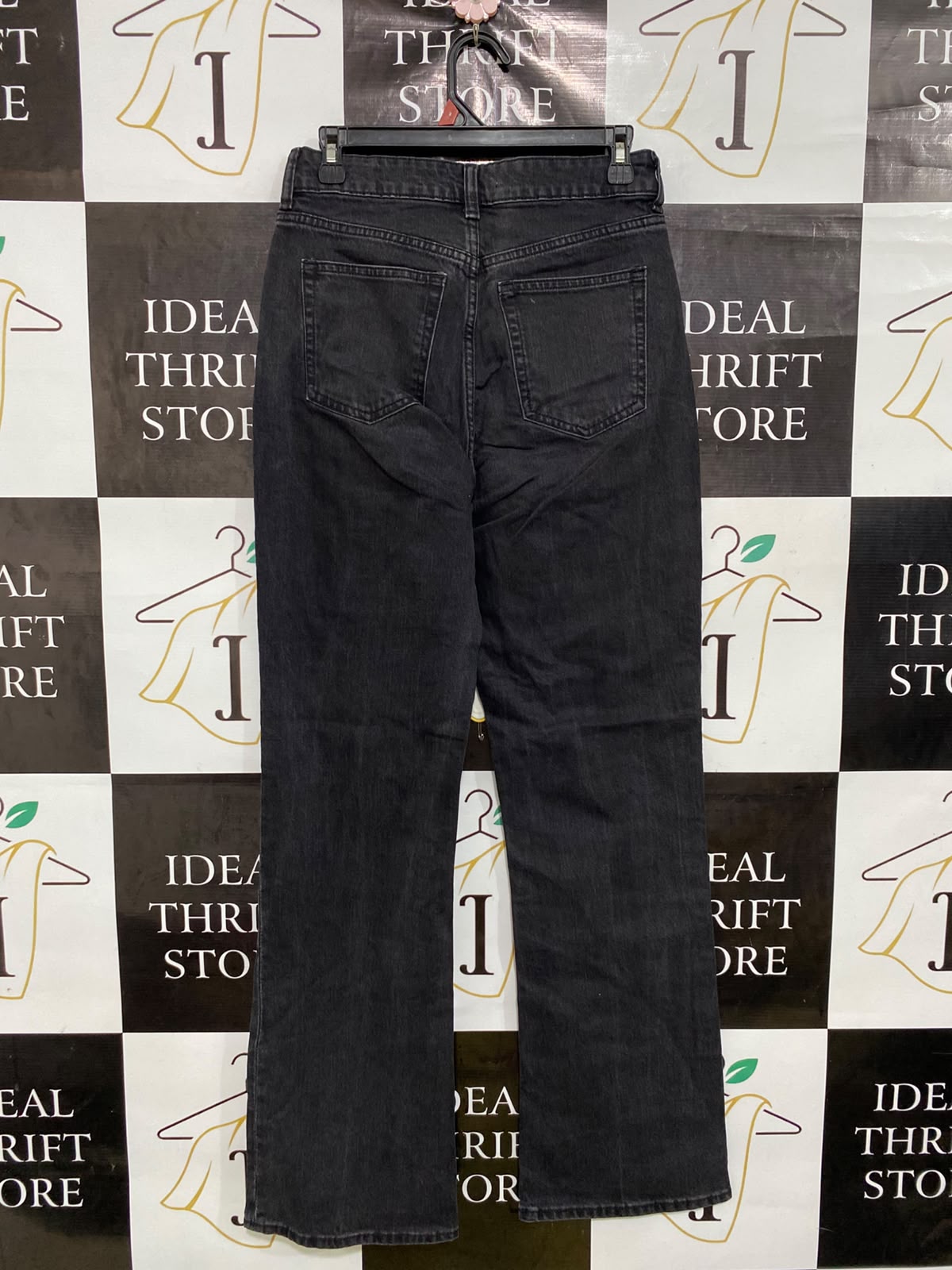 H&M |M| WAIST 28| A45| WASHED BLACK STRAIGHT-LEG TECHNICAL UTILITY DENIM JEANS
