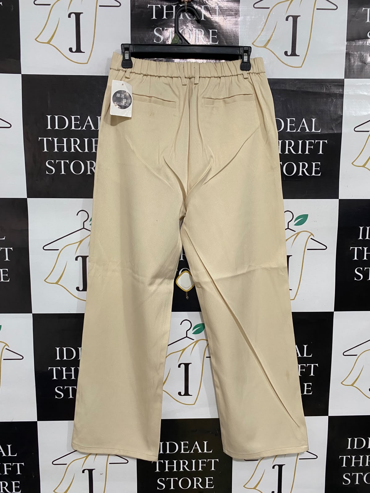 FASHION |M| WAIST 29| A50| BEIGE TAILORED WIDE-LEG TECHNICAL UTILITY TROUSERS