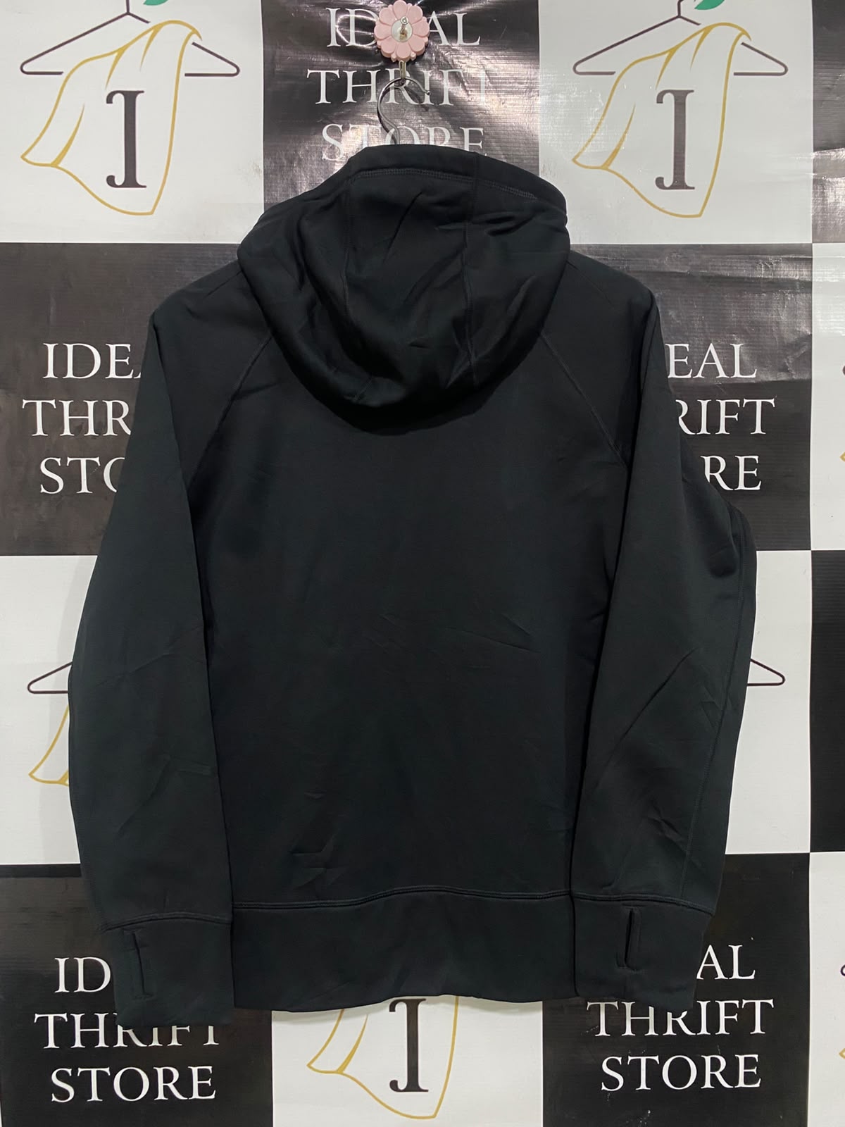 NIKE |L| BUST 22| A51| BLACK NIKE EMBROIDERED HOODED TECHNICAL UTILITY SWEATSHIRT