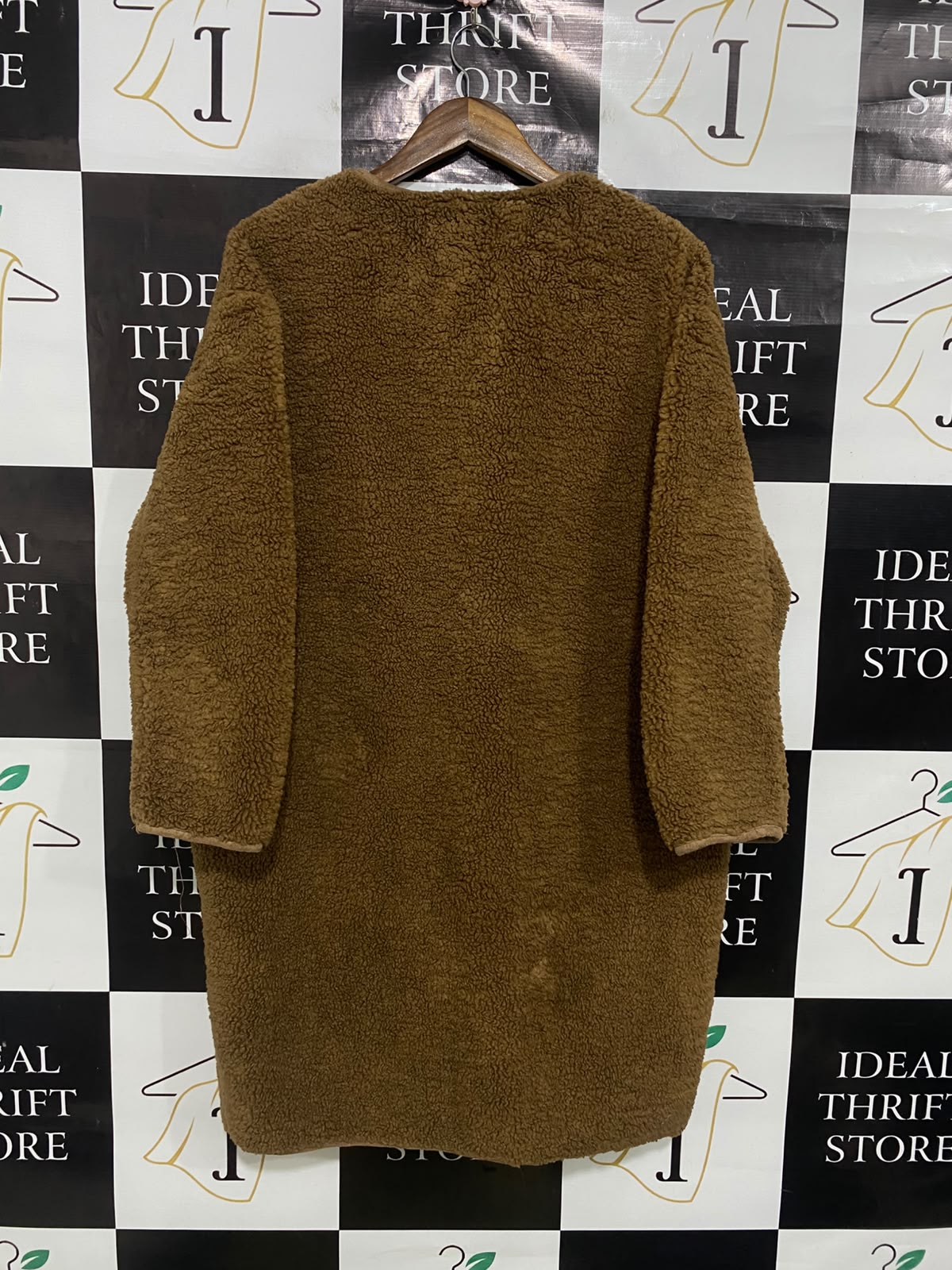 ZARA |S| BUST 24| A51| BROWN ZARA SHERPA FLEECE COAT TECHNICAL UTILITY OUTERWEAR