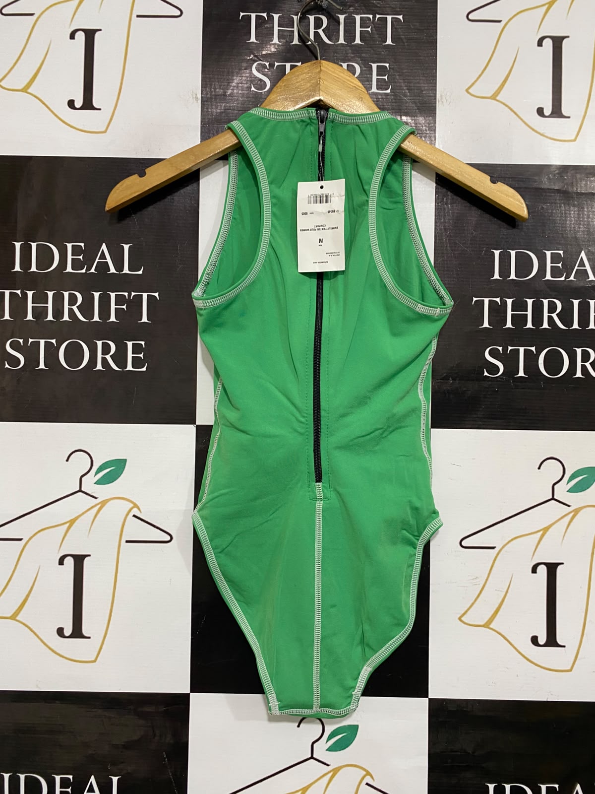TURBO |M| BUST 12| A53| GREEN TURBO CREW-NECK TECHNICAL UTILITY SWIMSUIT