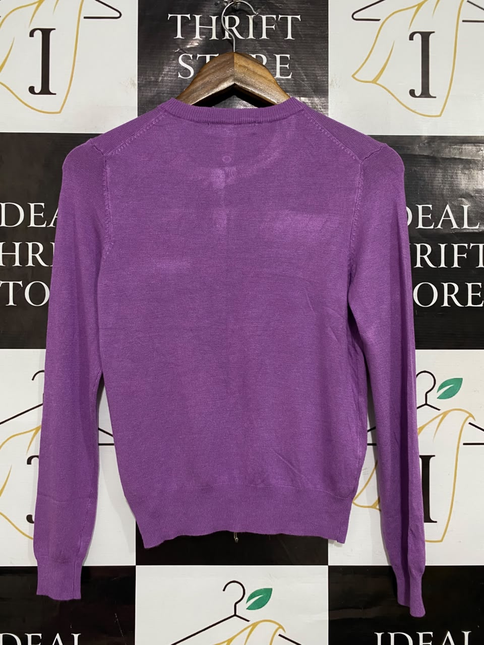 M&S |M| BUST 16| A55| PURPLE BUTTON-FRONT TECHNICAL UTILITY CARDIGAN