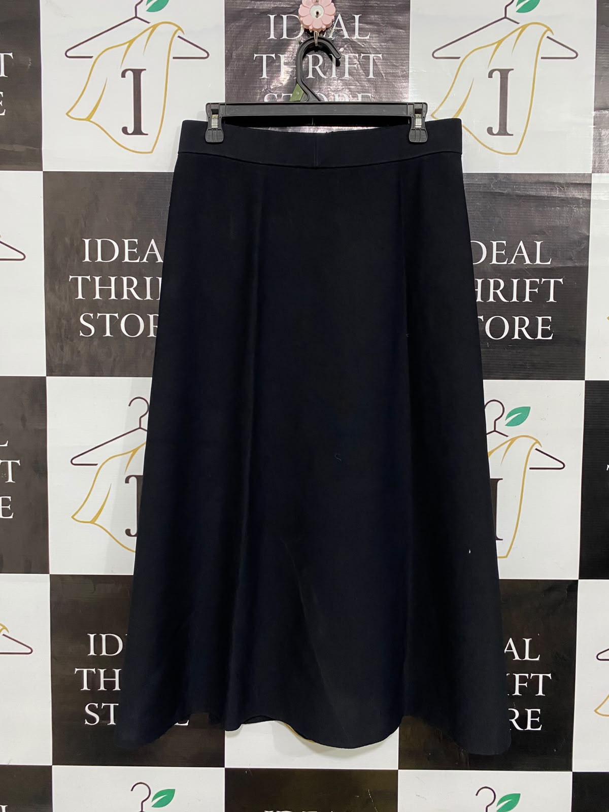 MAJE |L| WAIST 40| A56| BLACK DOUBLE-SPLIT HEM TECHNICAL UTILITY MIDI SKIRT