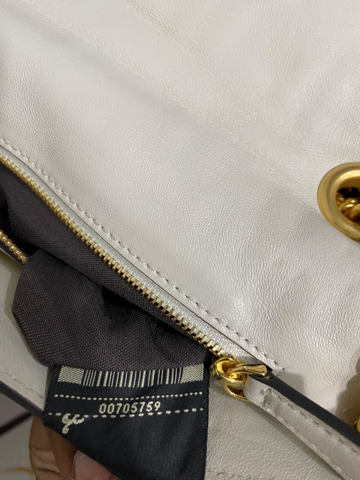 FENDI | OFF-WHITE EMBOSSED FF LOGO TECHNICAL UTILITY SHOULDER BAG|PRE LOVED
