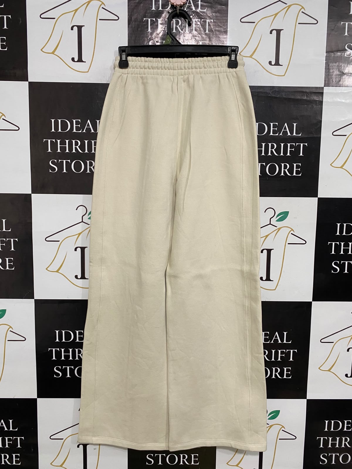 ZARA |S| BUST 26| A58| BEIGE WIDE-LEG DRAWSTRING TECHNICAL UTILITY SWEATPANTS
