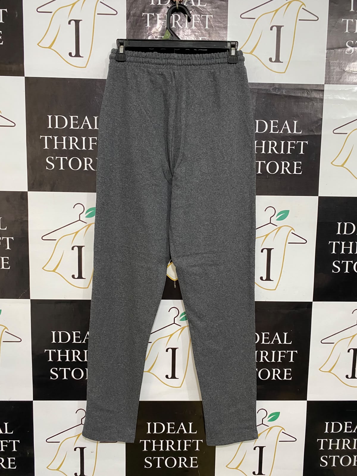 ANKO |S| WAIST 26| A58| CHARCOAL GREY PATCH-POCKET DRAWSTRING TECHNICAL UTILITY SWEATPANTS