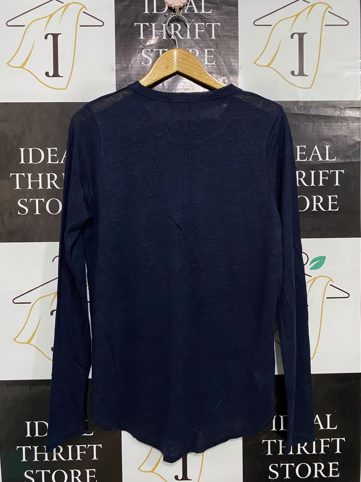 COUNTRY ROAD |S| BUST 19| A58| NAVY BLUE CREWNECK TECHNICAL UTILITY LONG-SLEEVE TOP