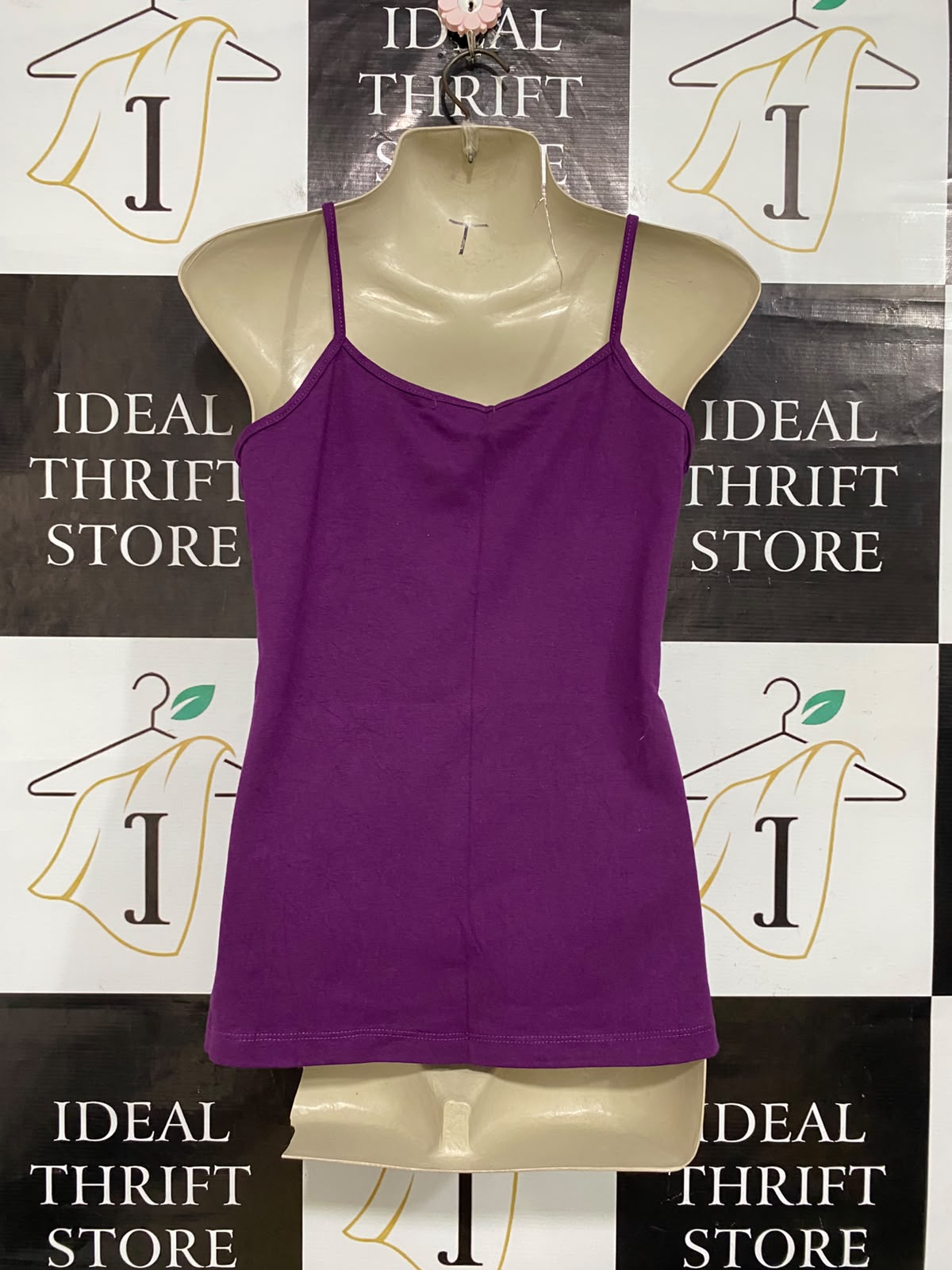 SES |S| BUST 16| A58| PURPLE SPAGHETTI-STRAP TECHNICAL UTILITY CAMI TOP