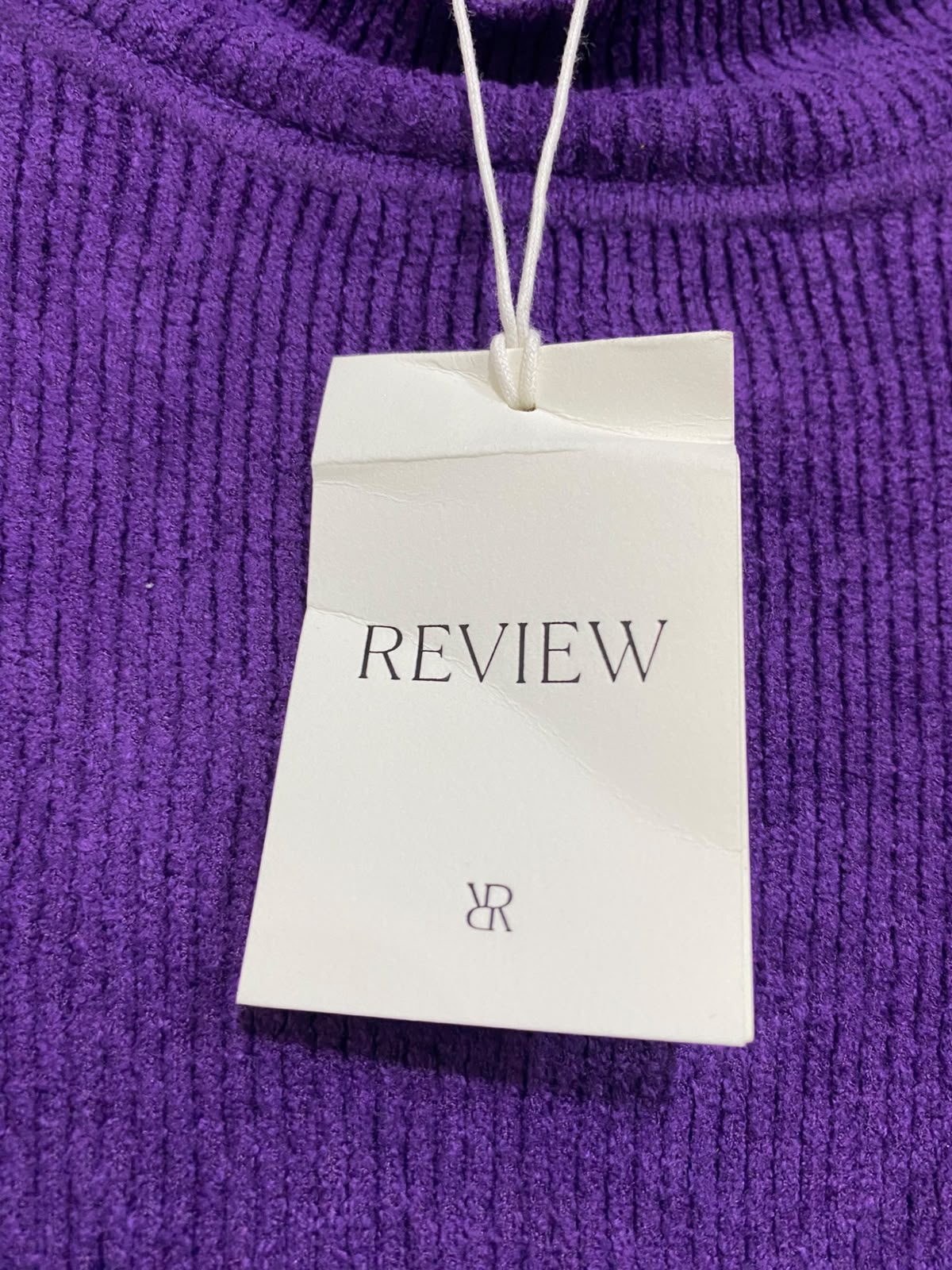 REVIEW |S| BUST 14| A60| PURPLE MOCK-NECK TEXTURED LONG-SLEEVE TECHNICAL UTILITY SWEATER
